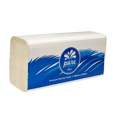 Pure Premium Slimline Hand towels 200 Sheets per packet Ctn/16
